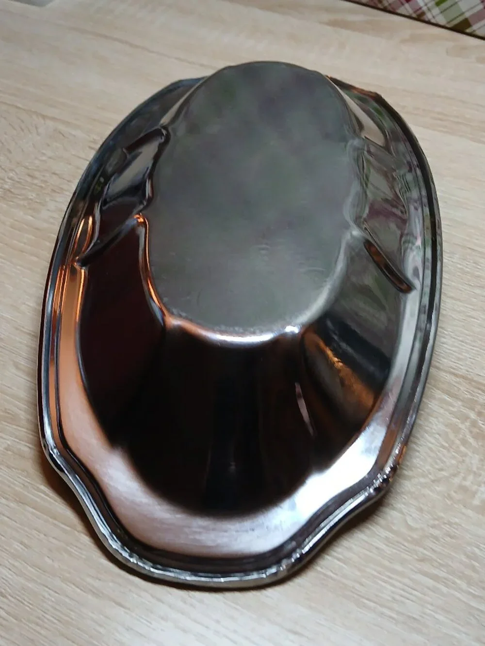 Vintage Antique Silver Tone Metal Platter Etched Floral Design
